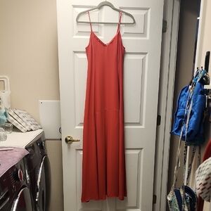 White House Black Market Coral Maxi Dress